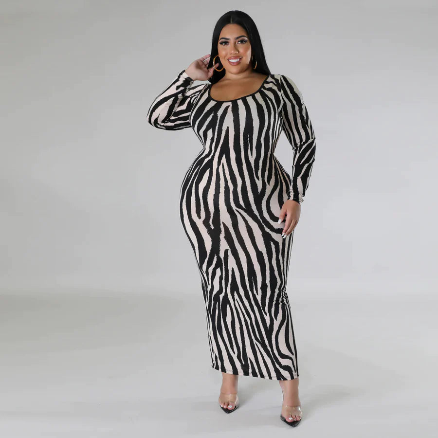 Zebra Strip Dress